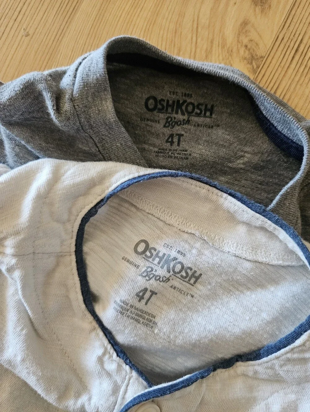 Oshkosh Boys Long Sleeve Henley Shirts